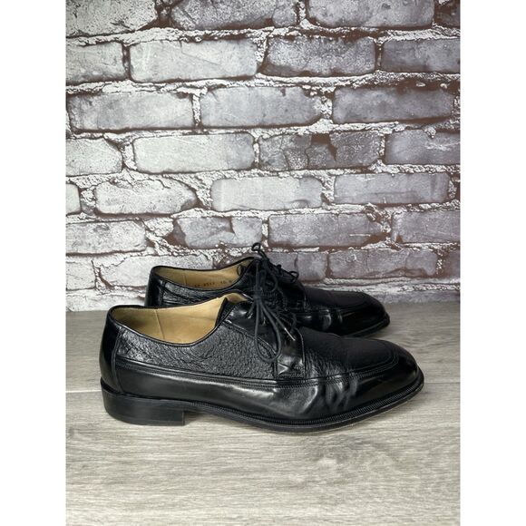 Johnston & Murphy Black Leather Square Toe  Italy Dress Shoes Men Sz 10M US/43EU - Picture 16 of 16